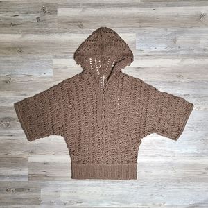 Free People Cropped Hooded Knit Sweater